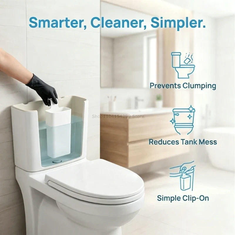 Toilet Tank Slow-Release Cleaner Dispenser Box | No Residue