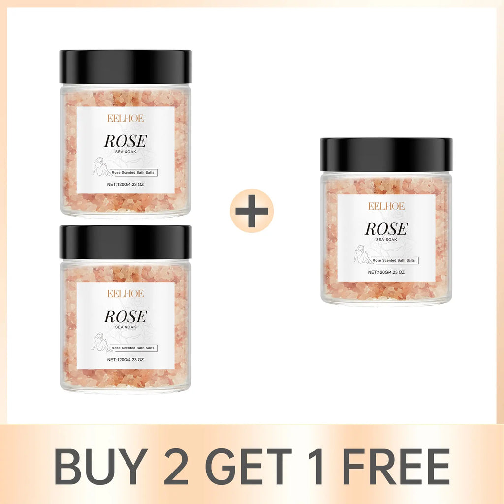 EELHOE Rose Bath Salts – Exfoliating, Pore-Minimizing, Stress Relief