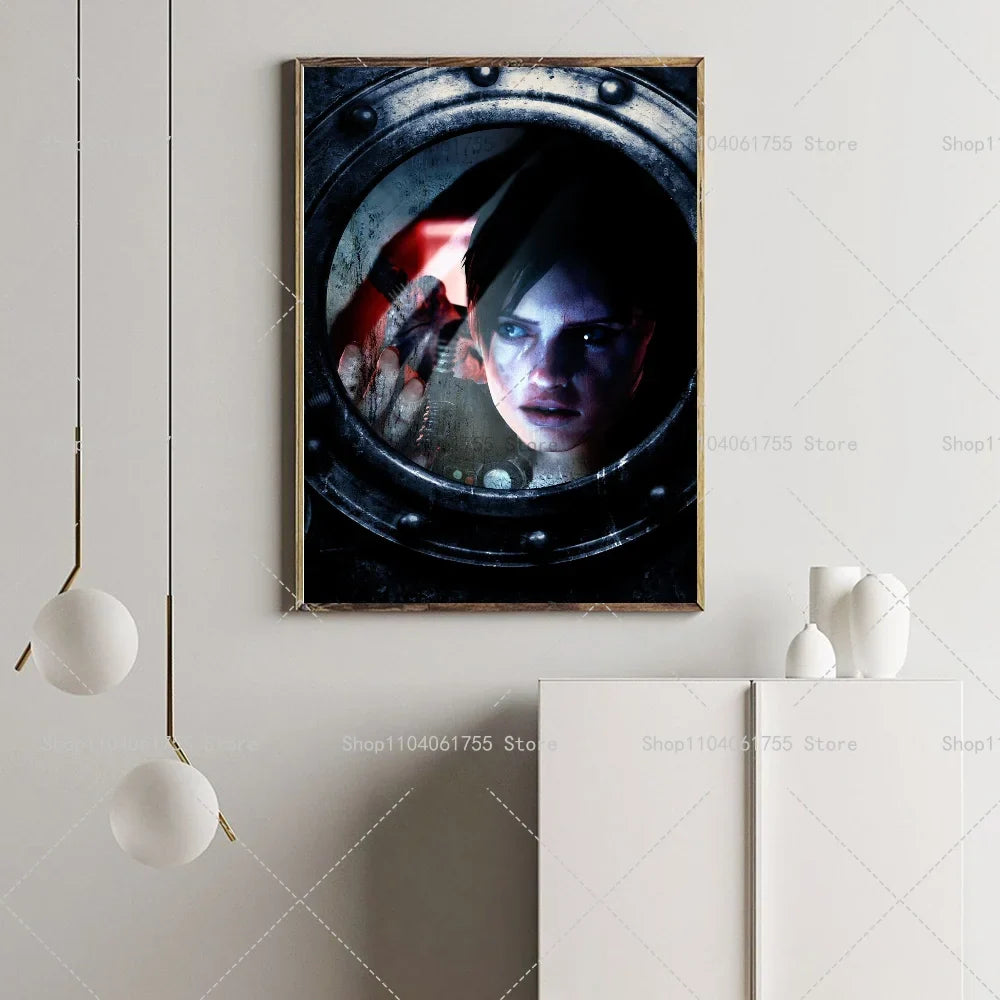 Resident Evil Classic Game Poster – Waterproof Self-Adhesive Wall Art