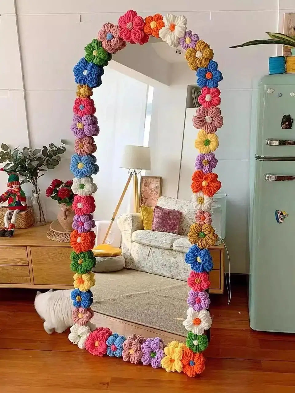 DIY Foam Flower Mirror Frame Decoration Kit – Floral Edging