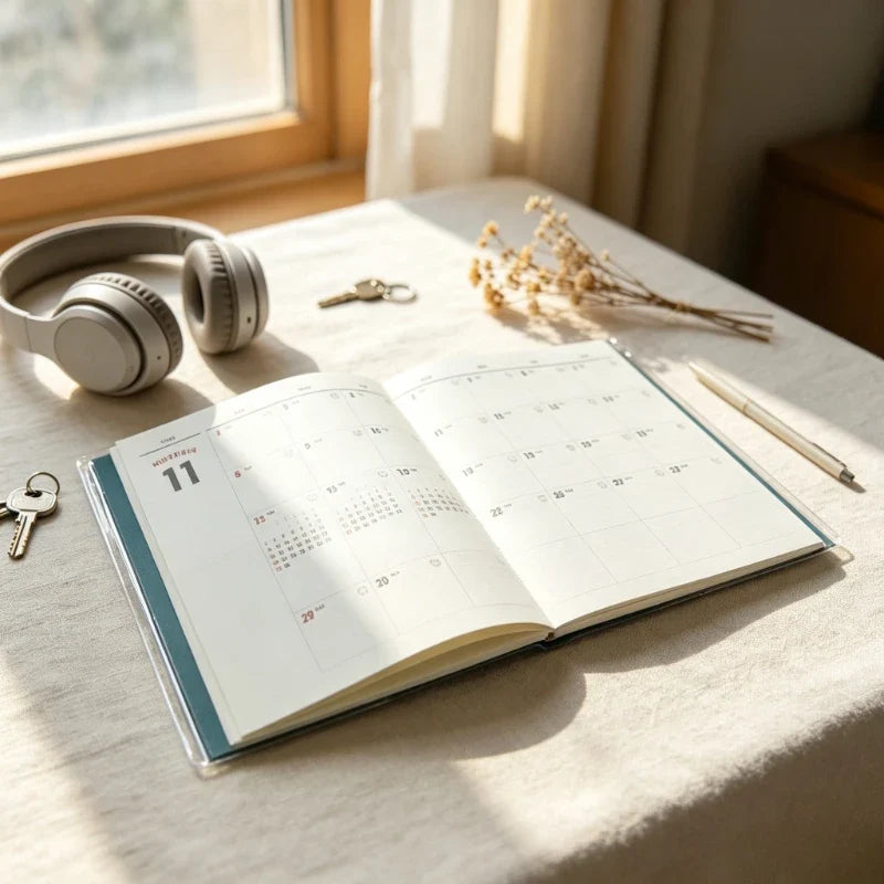 2026 Faux Leather Daily Planner – Weekly & Monthly Agenda