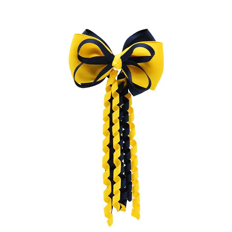 Festival Bow Hair Clips – Curly Ribbon Tassel Hairpins for Girls