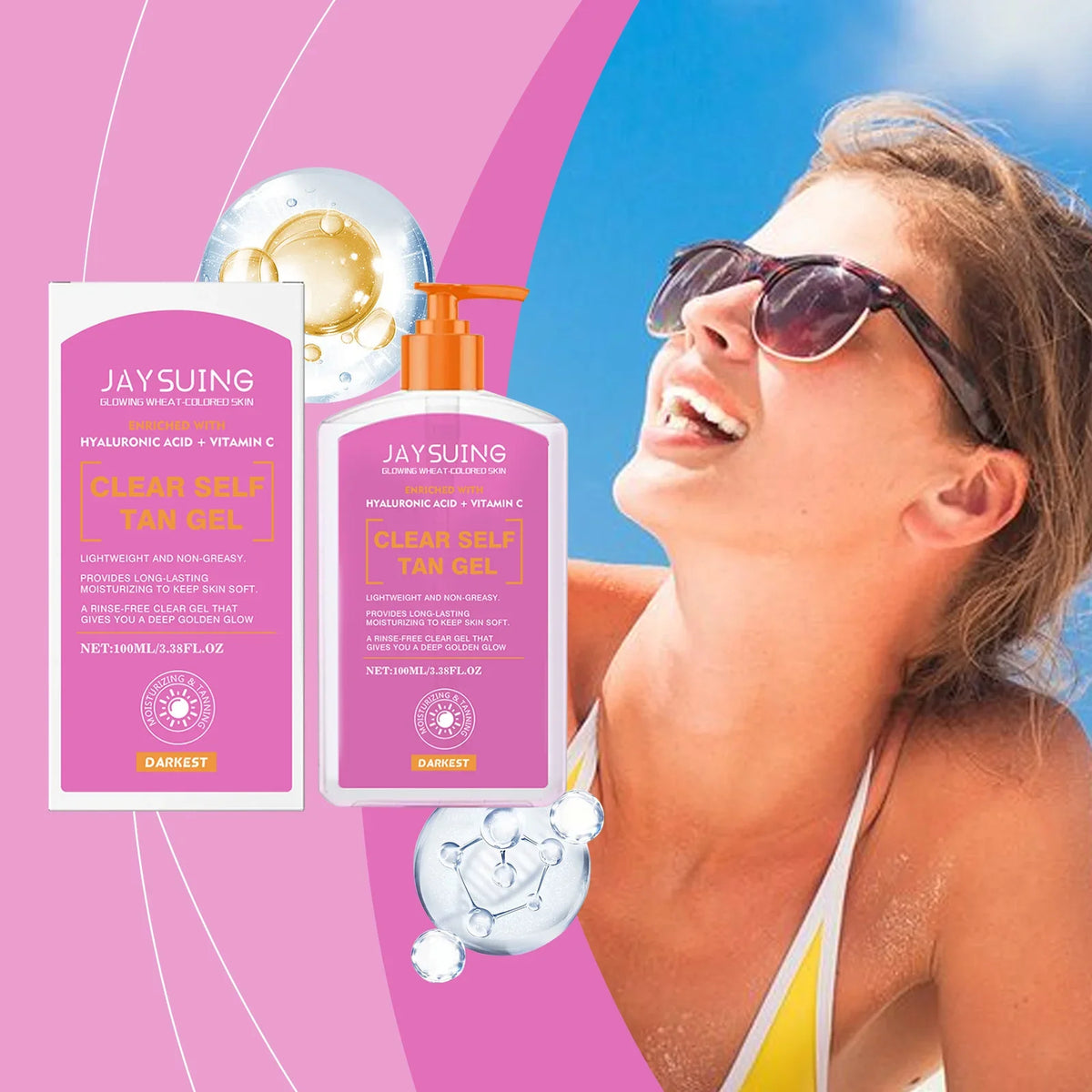Jaysuing Self-Tanning Gel – Moisturizing Bronze Glow 100ml