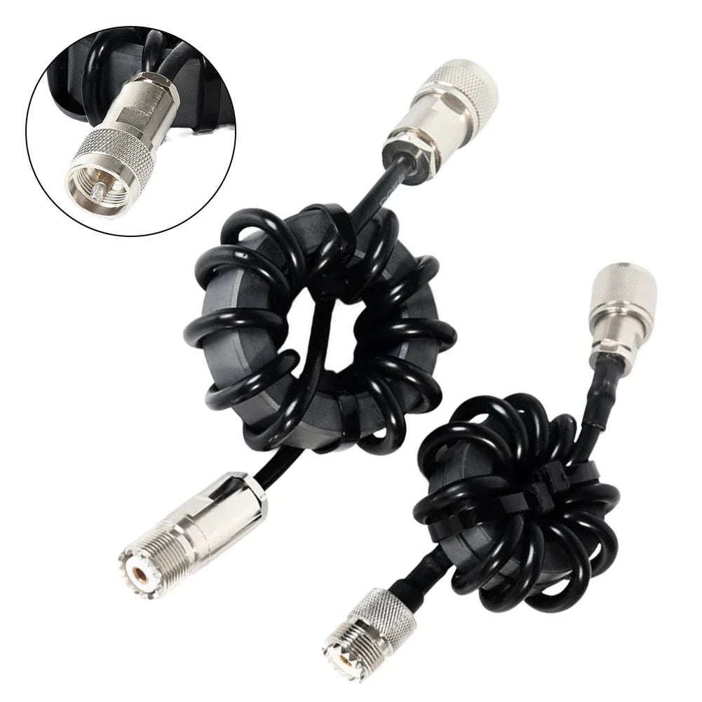 1.8–30MHz HF Shortwave Choke Coil Magnetic Ring | M Male Female