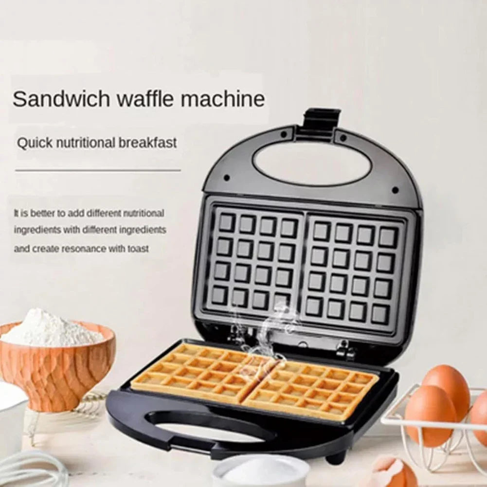750W Non-Stick Sandwich & Waffle Maker Press | Countertop
