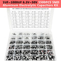 1500PCS SMD Electrolytic Capacitor Kit – 36 Values 1µF–1000µF
