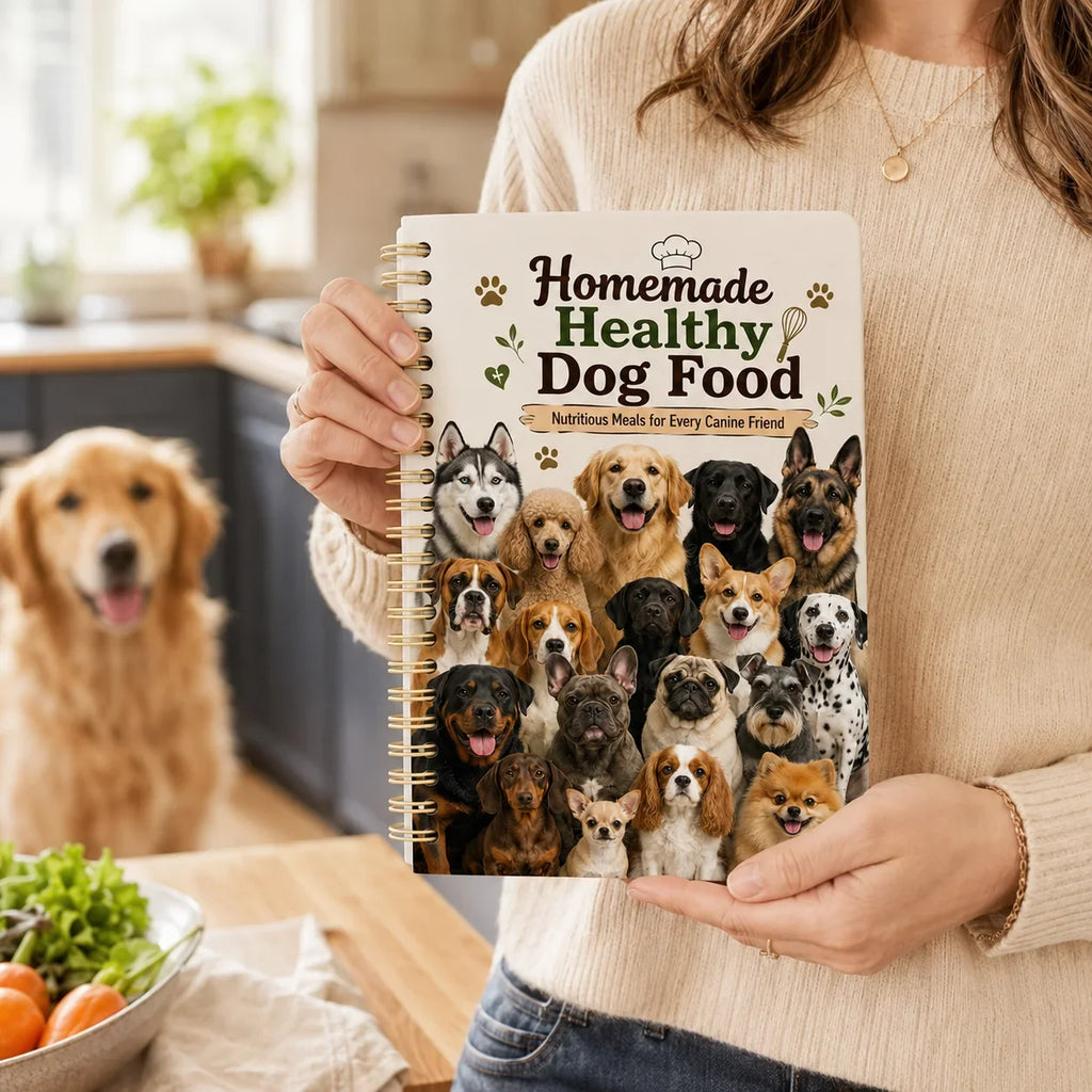Homemade Dog Food Recipe Book A5 Spiral Notebook Multi Breed Feeding