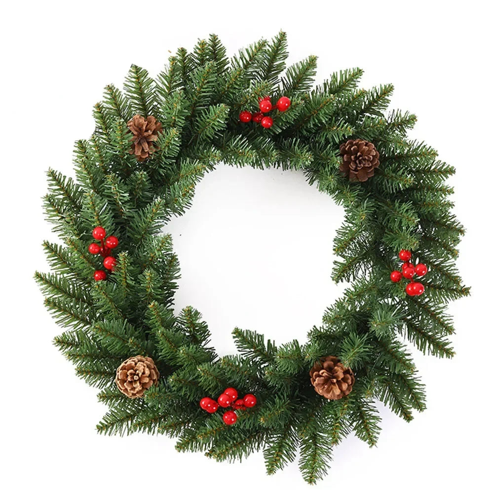 Artificial Christmas Pine Cone Wreath – 30 & 40cm Door Decor