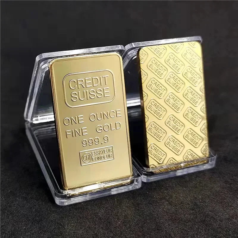 Gold Plated Simulation Bullion Bar – 1 OZ Decorative Ingot