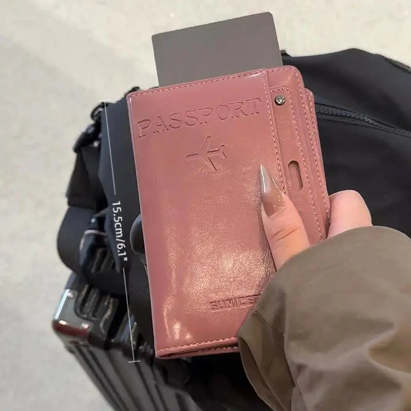 Waterproof PU Passport Holder & Travel Document Organizer