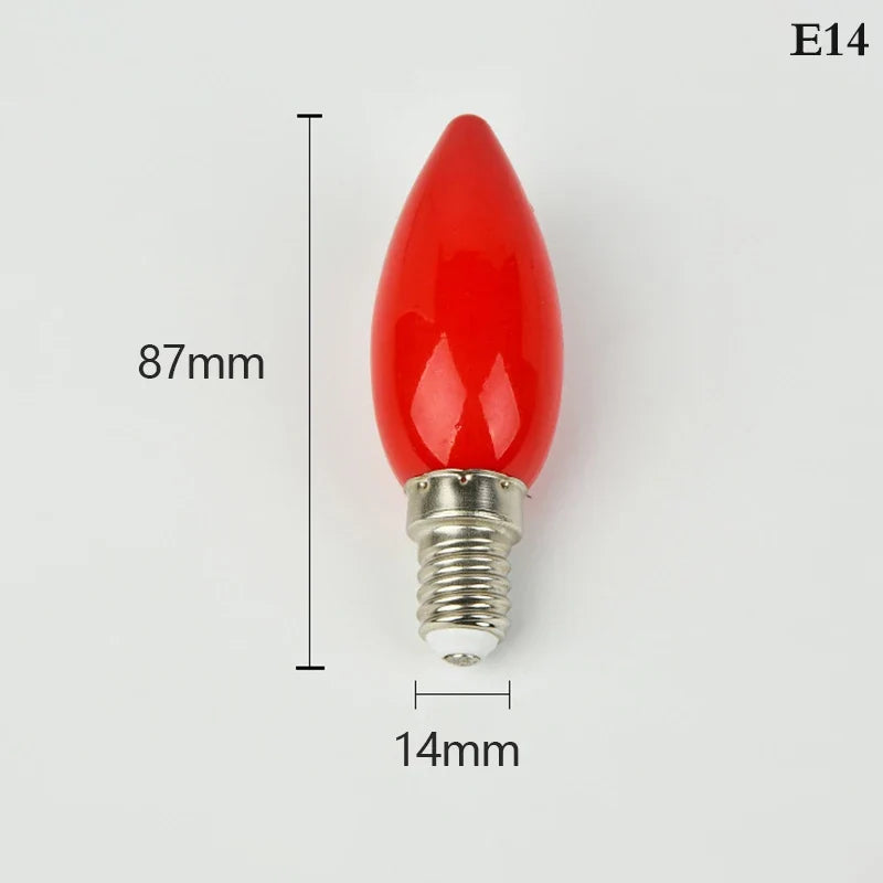 LED Altar Candle Bulb E12/E14 Red Temple Decorative Lamp