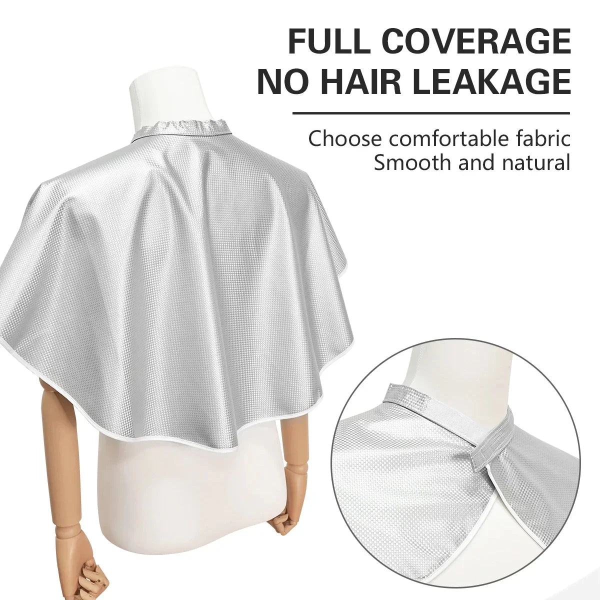 Waterproof PU Leather Hair Coloring Cape | Salon Barber Shawl
