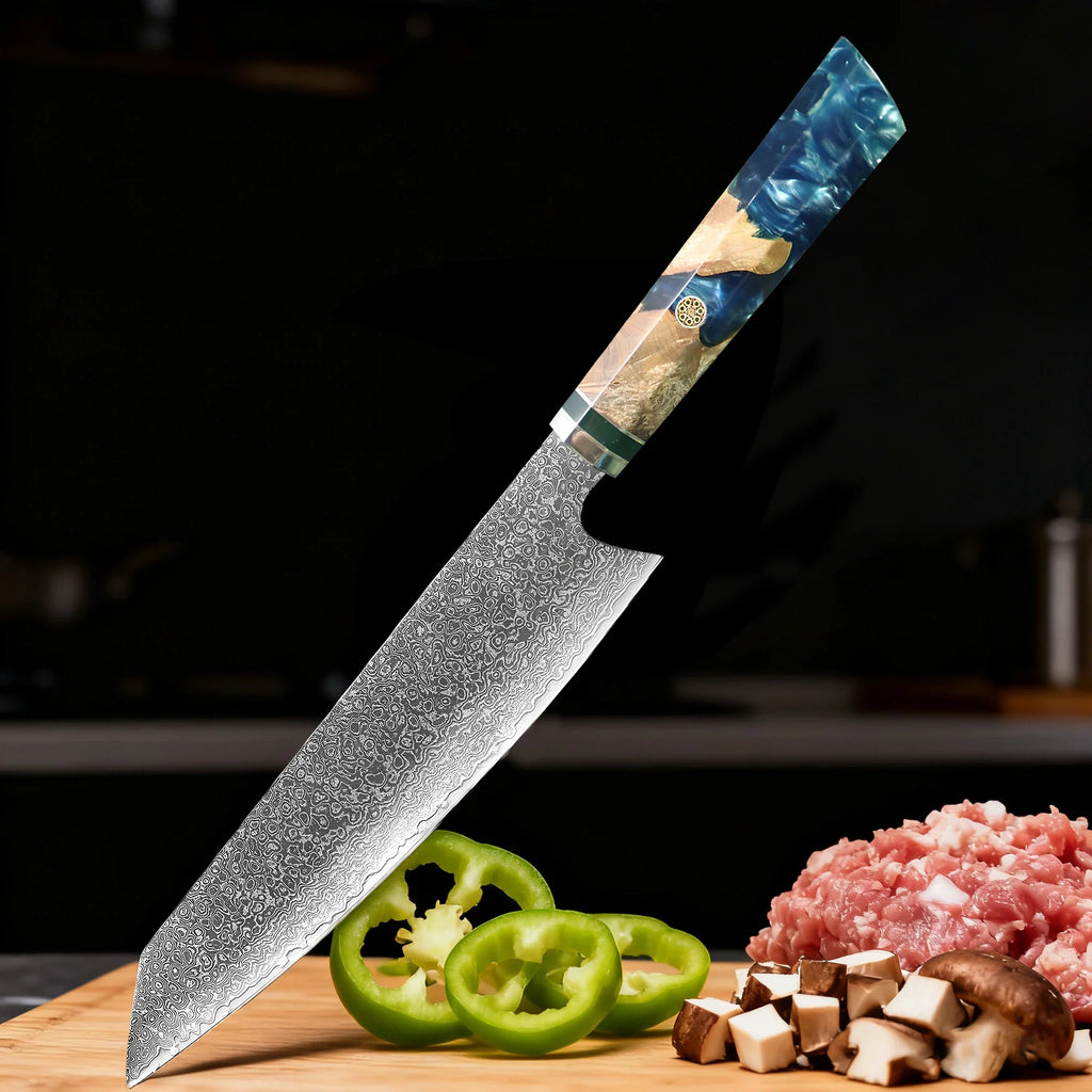 67-Layer Damascus Steel Kiritsuke Chef Knife – 20.5cm