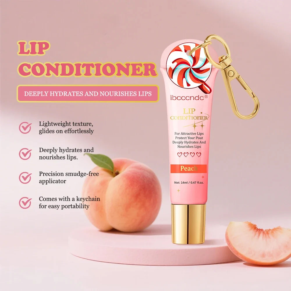 Bad Babe Peach & Clear Lip Gloss Combo Set with Keychain