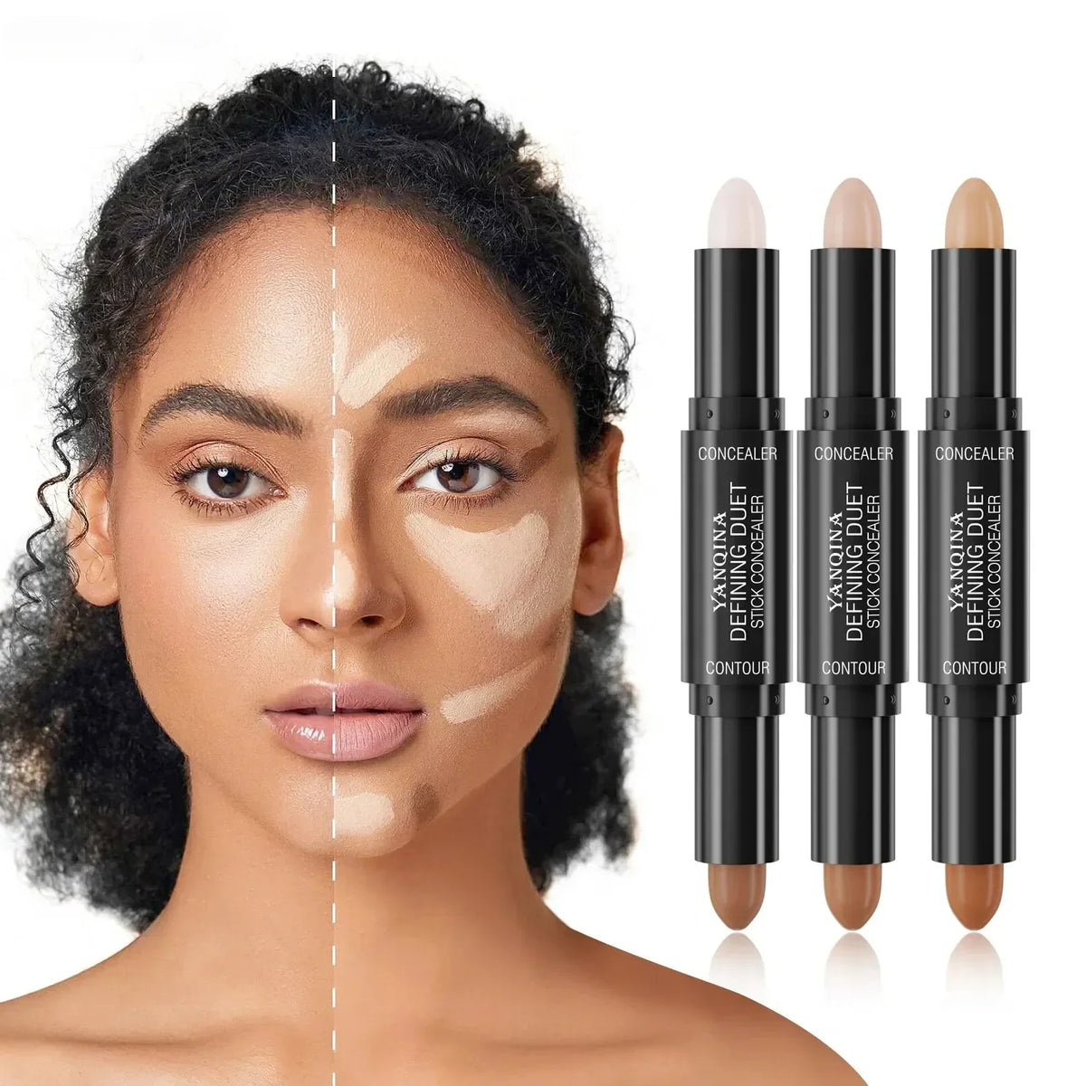 BIOAOUA Double-Head Contour & Concealer Stick | Long-Lasting