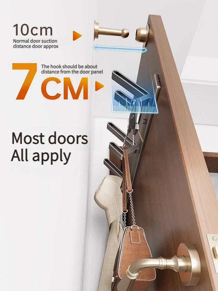 YUNJIEYA 6-Hook Aluminum Wall Hook | Robe & Door Hanger