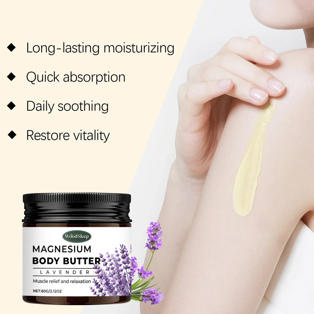 WOODSLEEP Magnesium Body Cream with Lavender – Muscle Relief