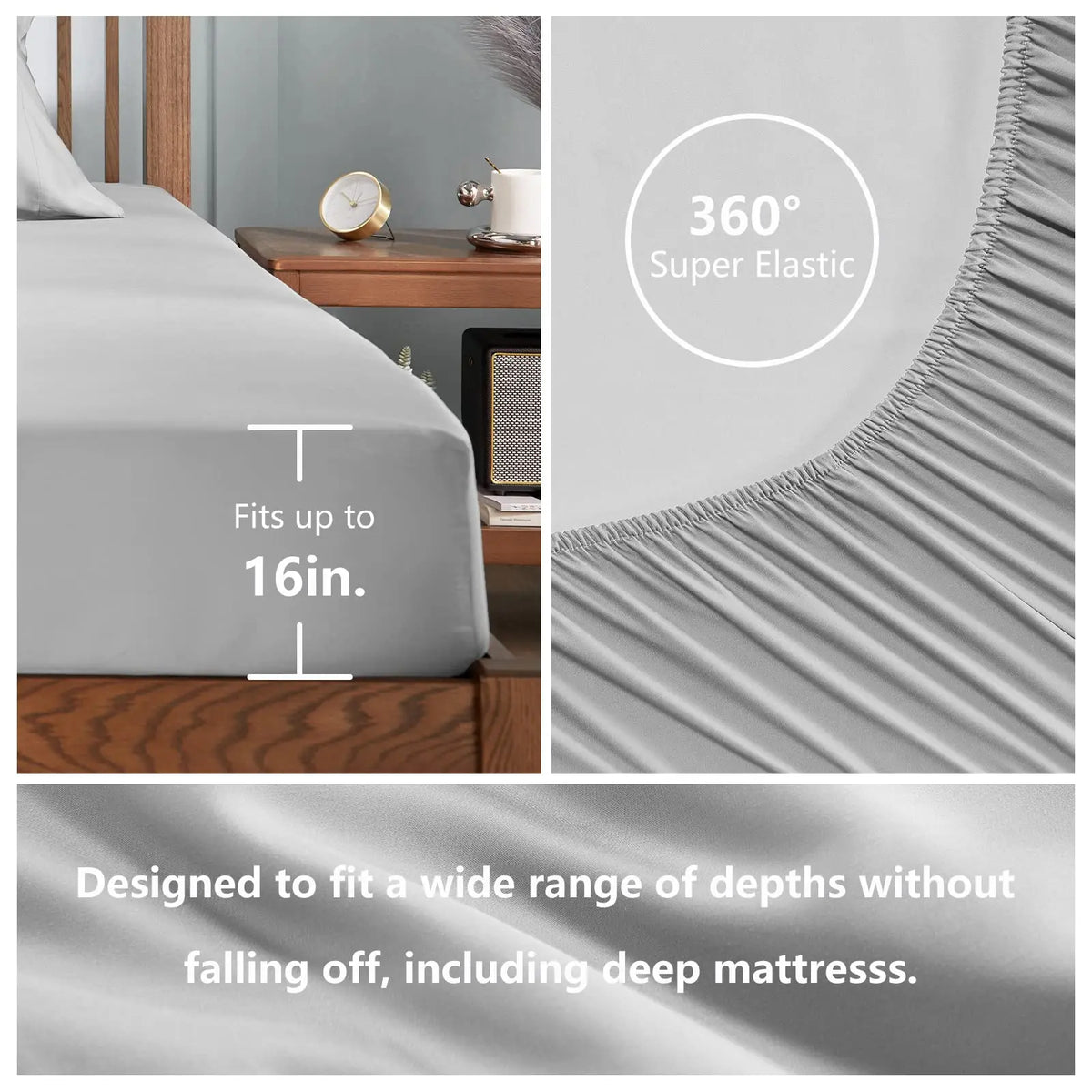 BATTILO 4-Piece Microfiber Bed Sheet Set | Twin to King