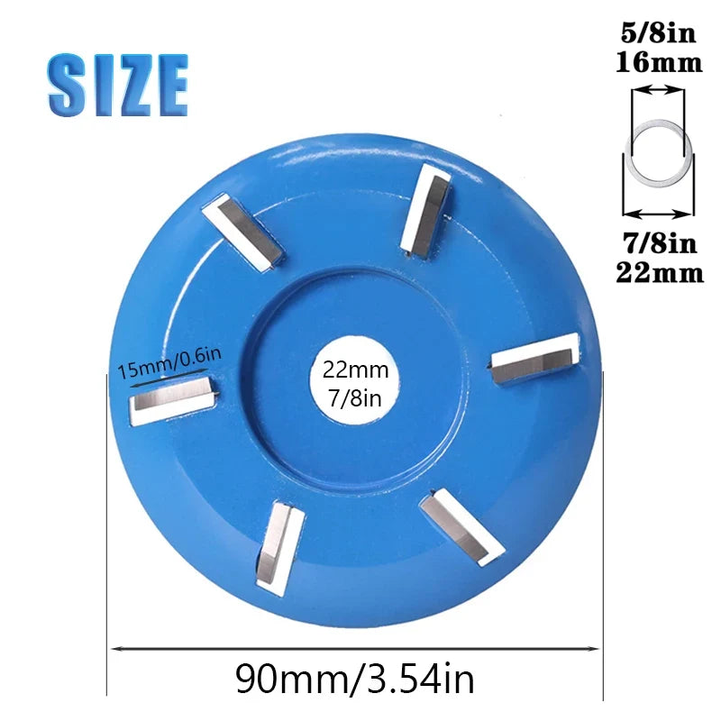 6 Teeth Wood Turbo Carving Disc Grinding Wheel 5 8 7 Arbor Bushing