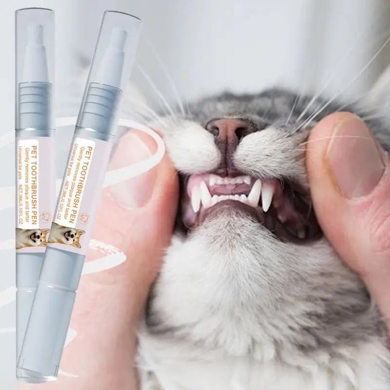 Pet Toothbrush Pen Soft Bristles Dog Oral Stone Cleaning Cat Teeth