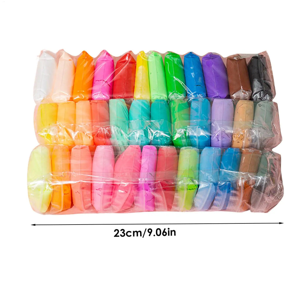 Air Dry Clay Set for Kids – 12/24/36 Non-Toxic Colors + Tools