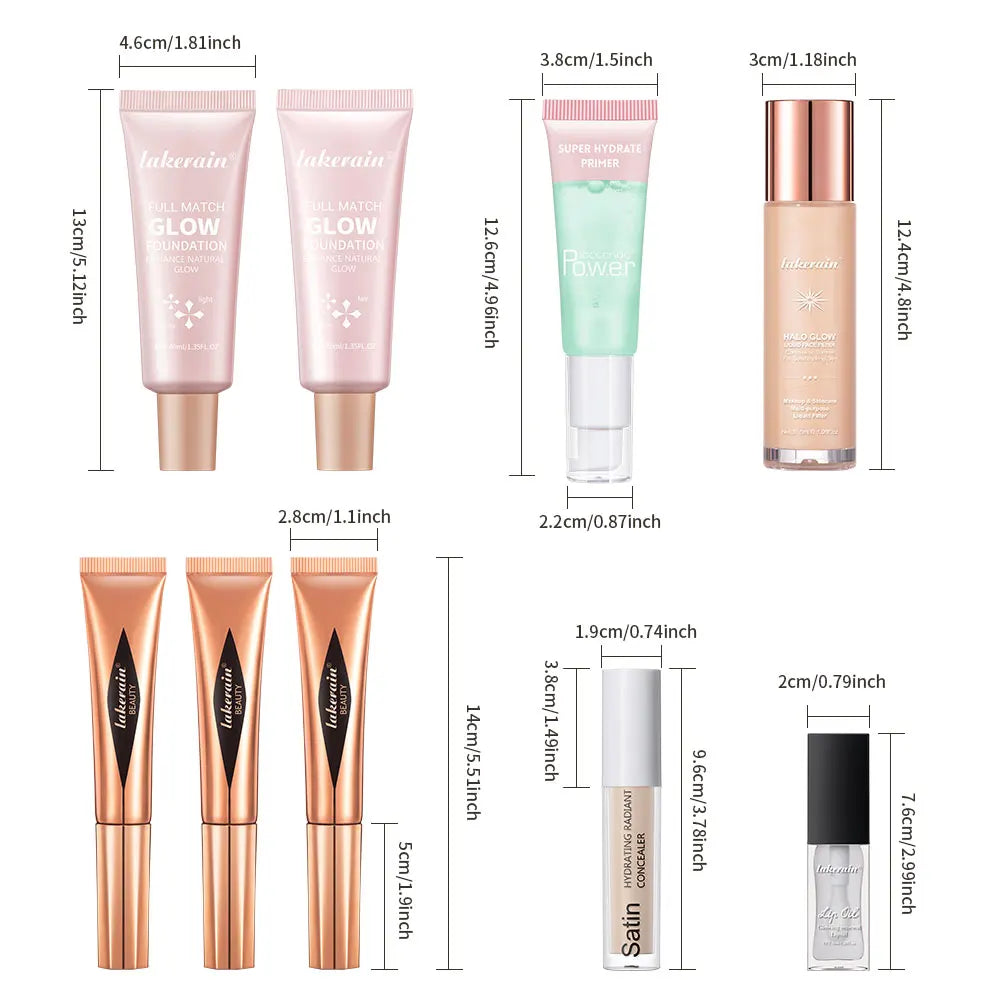 Beginner Makeup Gift Set – Foundation, Concealer, Lip Gloss & Blush