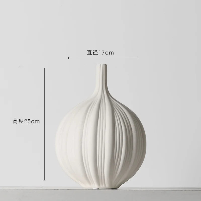 Simple Creative Elegant Ceramic Vase Decoration Dry Flower Arranger