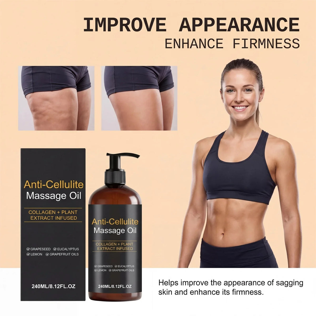 Hoygi Firming Body Oil – Collagen Massage Oil 240ml