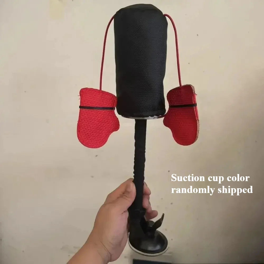 Cat Punching Bag Toy with Boxing Gloves & Suction Cup