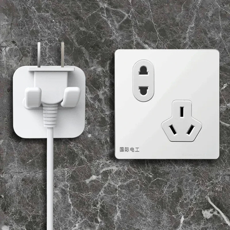 Flush-Free Wall Organizer Hooks – Plug & Cable Storage 1–5 PCS