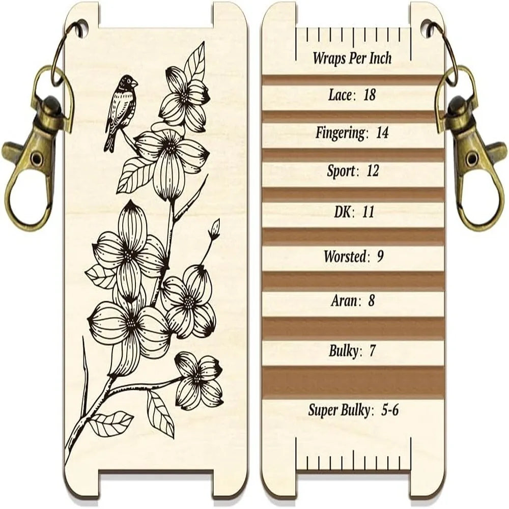 Wooden Knitting Needle Gauge & WPI Ruler – Dogwood Tree