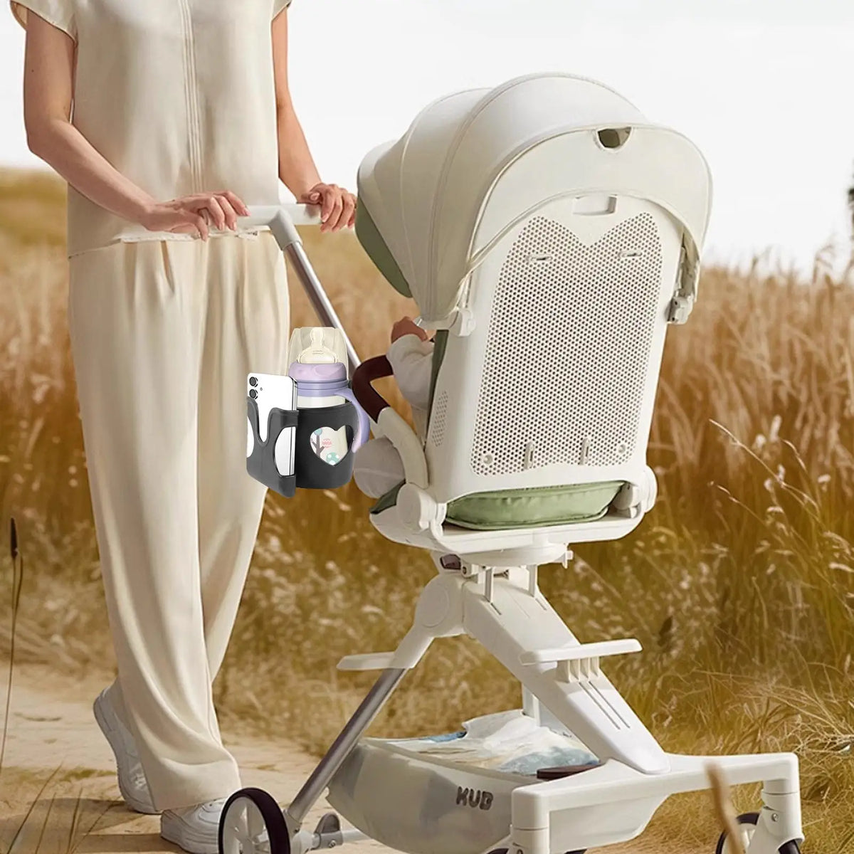 Universal Baby Stroller Cup Holder Phone Stand Drink Pram Bike
