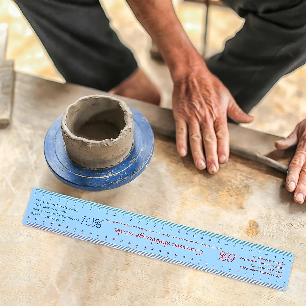 2-Piece Pottery Clay Measuring Ruler Set – Ceramic Sculpting Tools