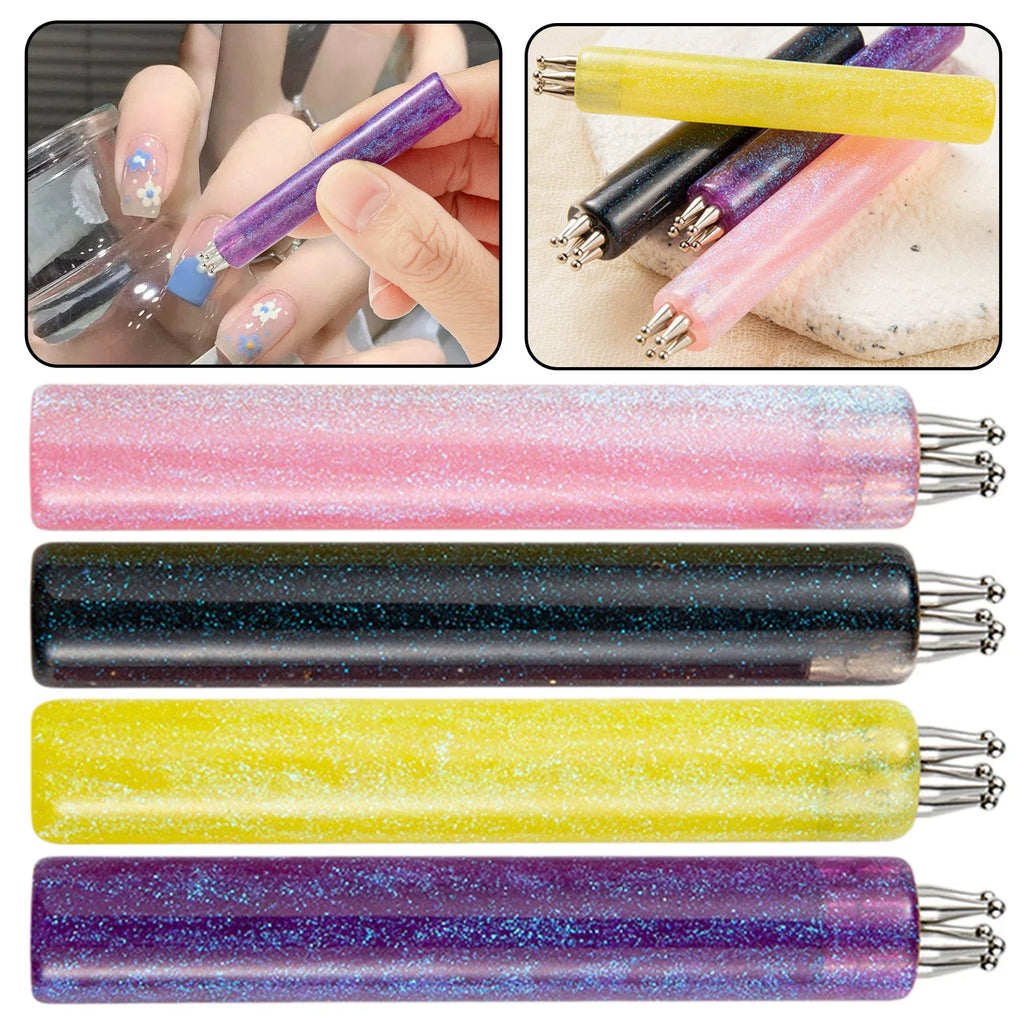 5-Petal Flower Nail Art Dotting Pen | Multi-Head DIY Manicure Tool