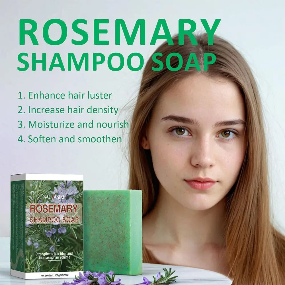 Rosemary Shampoo Bar Hair Growth Anti Loss Biotin Volumizing Soap