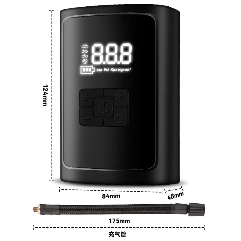 A36T-Portable Wireless Air Pump Car Tires Bikes 120W 12V 10A Digital