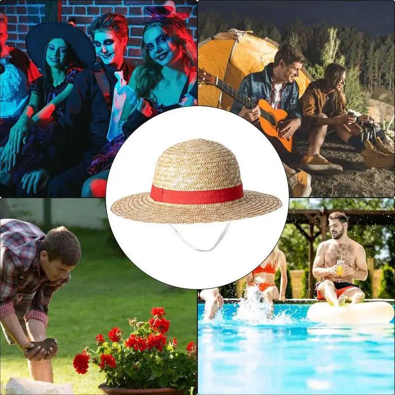 Unisex Straw Sun Hat – Beach, Festival & Costume Prop
