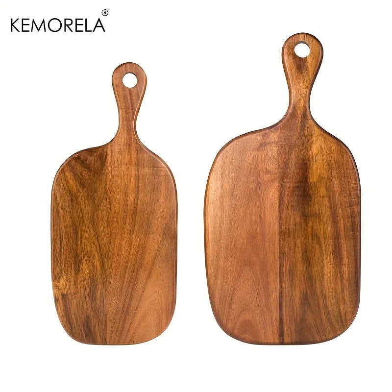 KEMORELA Wooden Cutting Board with Handle | Food-Safe Wood