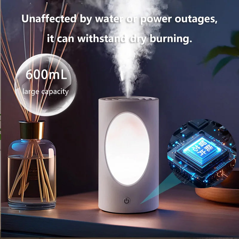 600ml Wireless Aroma Diffuser | LED Lights & Rechargeable Battery