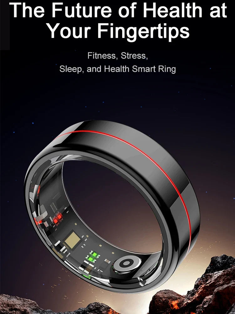 R04 Smart Ring Men Women Health Sleep Monitor 5ATM Waterproof Fitness