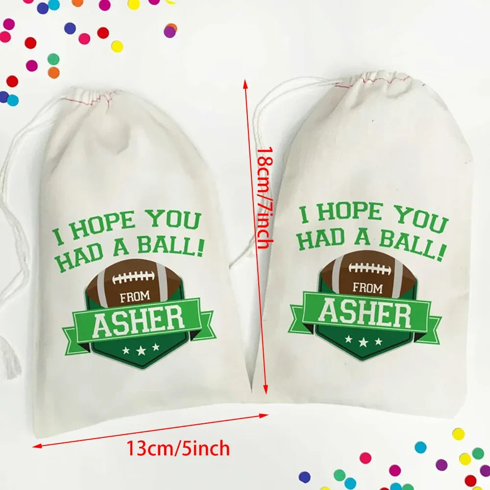 Custom Football Party Favor Bags | Birthday & Baby Shower