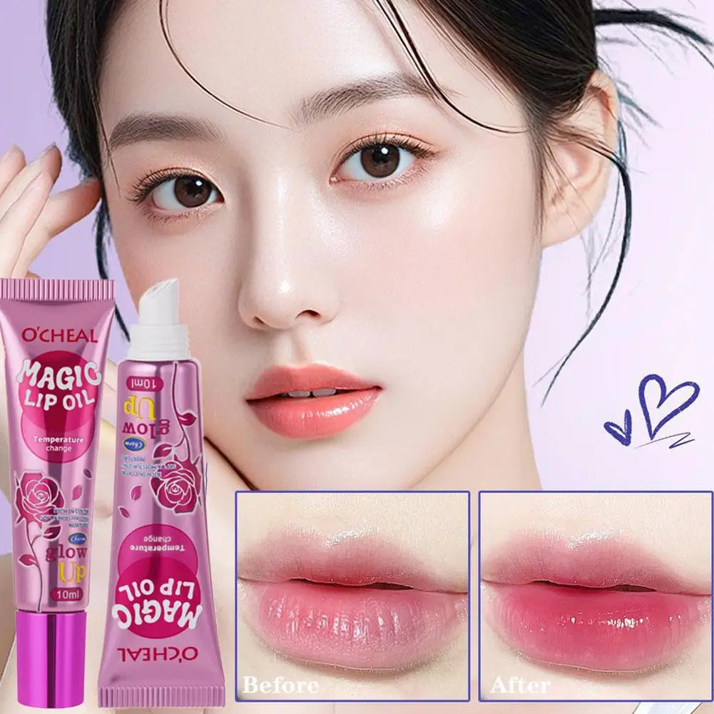 O'CHEAL Magic Color-Changing Lip Oil – Plumping & Moisturising