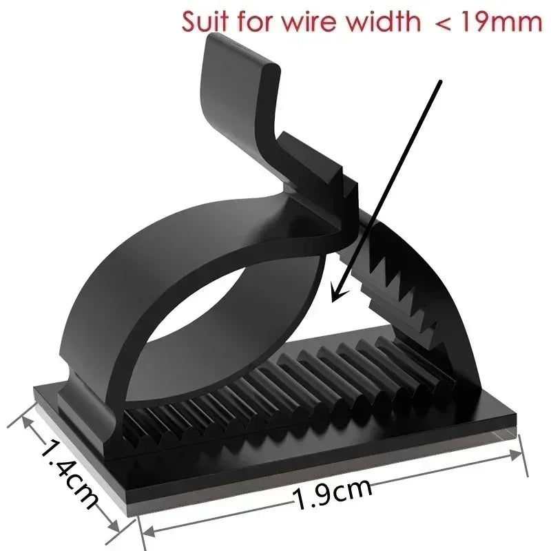 Self-Adhesive Cable Clips | USB Wire Organizer & Cord Manager