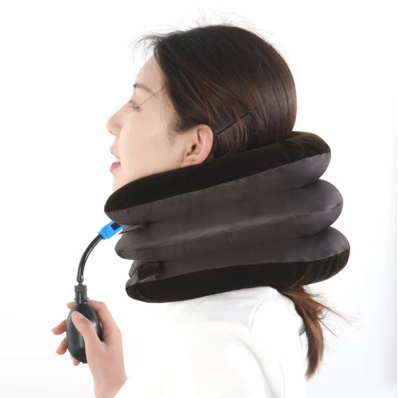 Inflatable U-Neck Air Cushion Pillow | Cervical Support & Massager