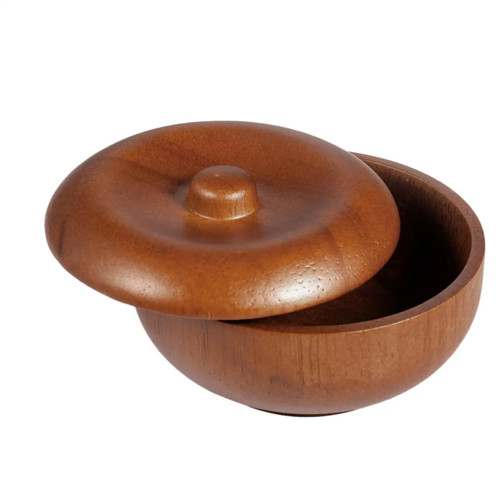 Wooden Shaving Bowl with Lid | Men's Lather Bowl & Soap Holder