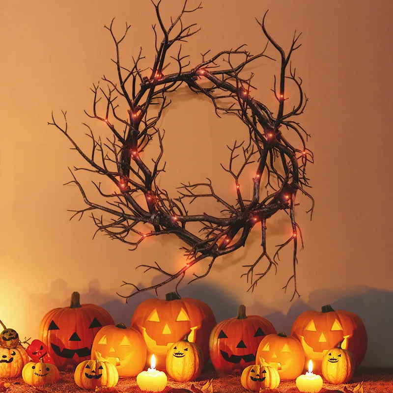 Halloween Horror Night Wreath Ghost Festival Bar Imitation Withered