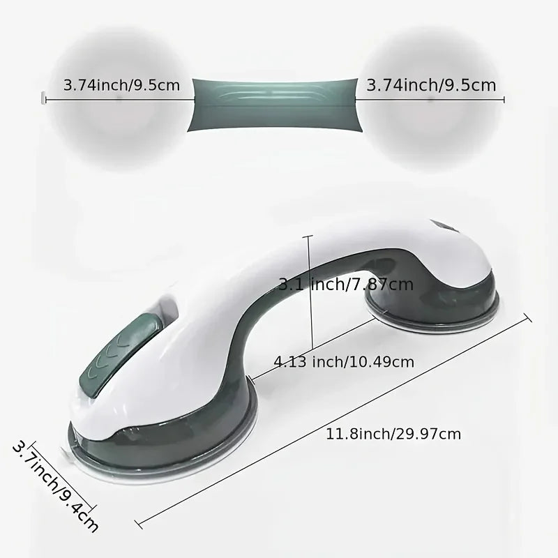 Suction Cup Shower Grab Bar – Anti-Slip Safety Handle 2 Pack