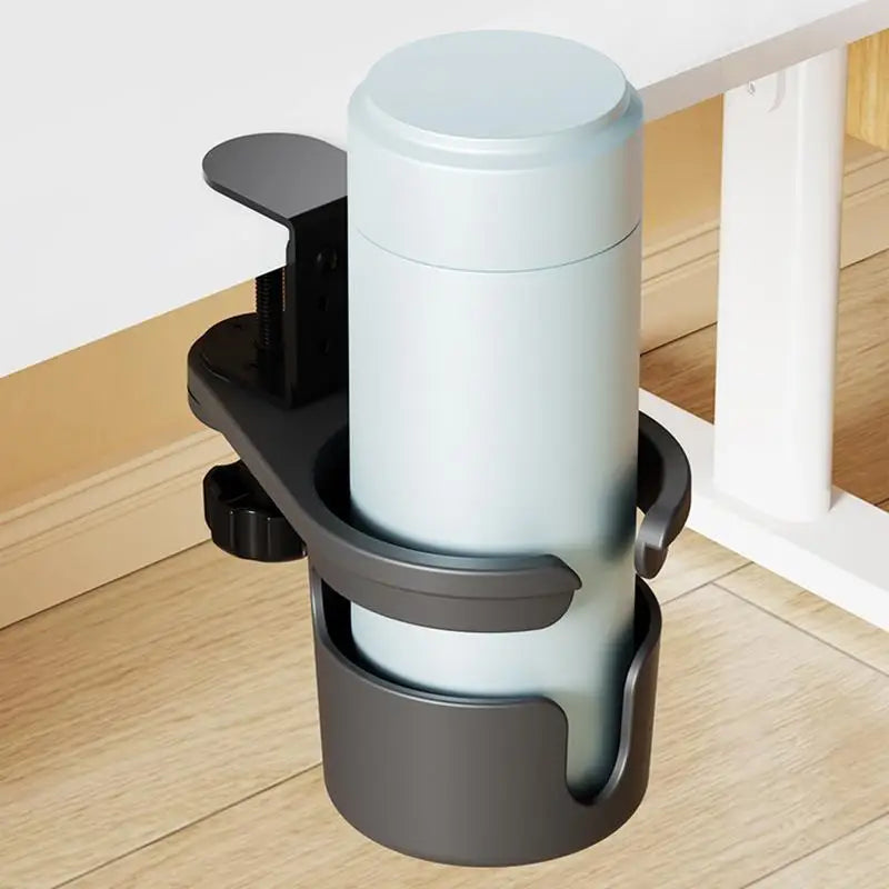 Desk Cup Holder Clamp Adjustable Anti-spill Coffee 360 Degree
