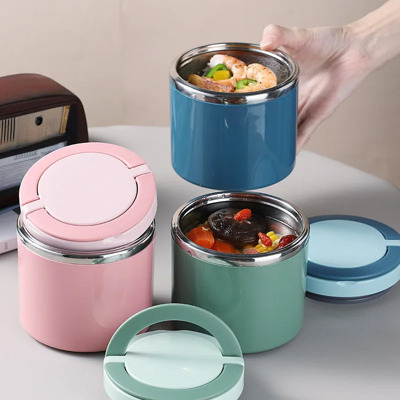 630 Insulated Food Jar Stainless Steel Thermos Lunch Box Heat Keeping