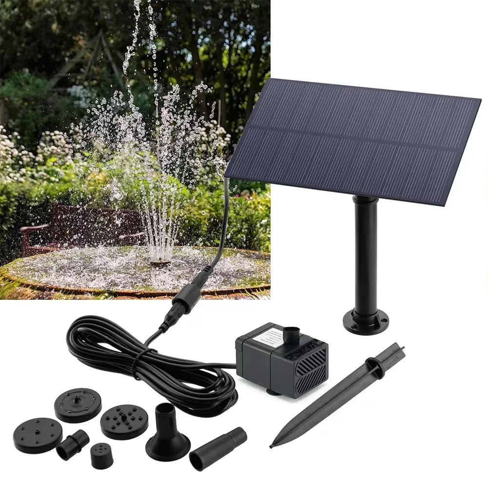 Mini 5W Solar Fountain Pump Kit with Panel – Garden & Bird Bath